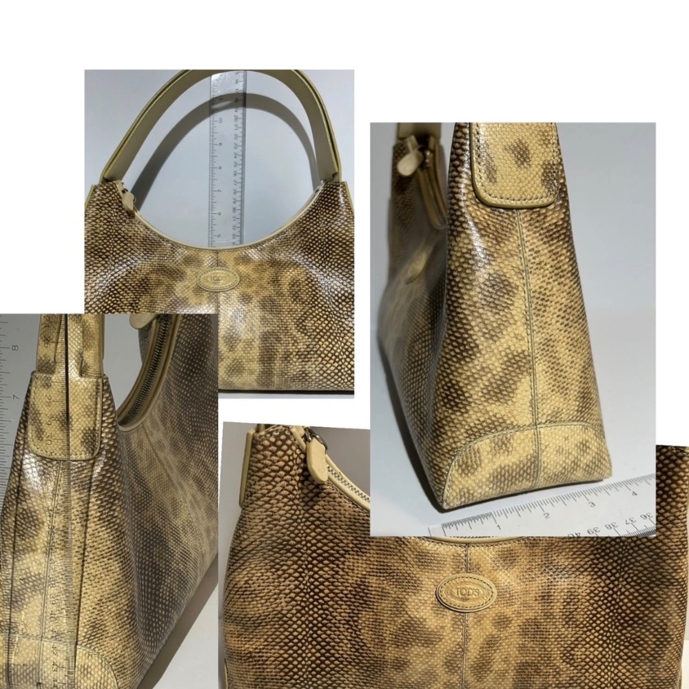 Authentic Vintage Tods Like New Python Shoulder B… - image 5